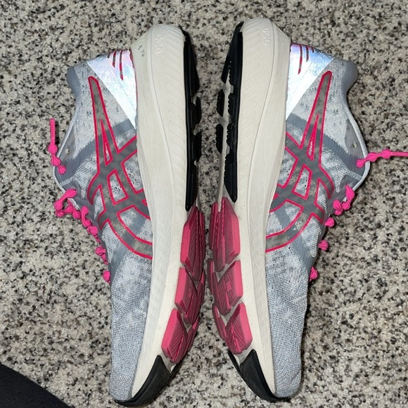 ASICS Women's Gray and Pink Running Shoes - Picture 4 of 10